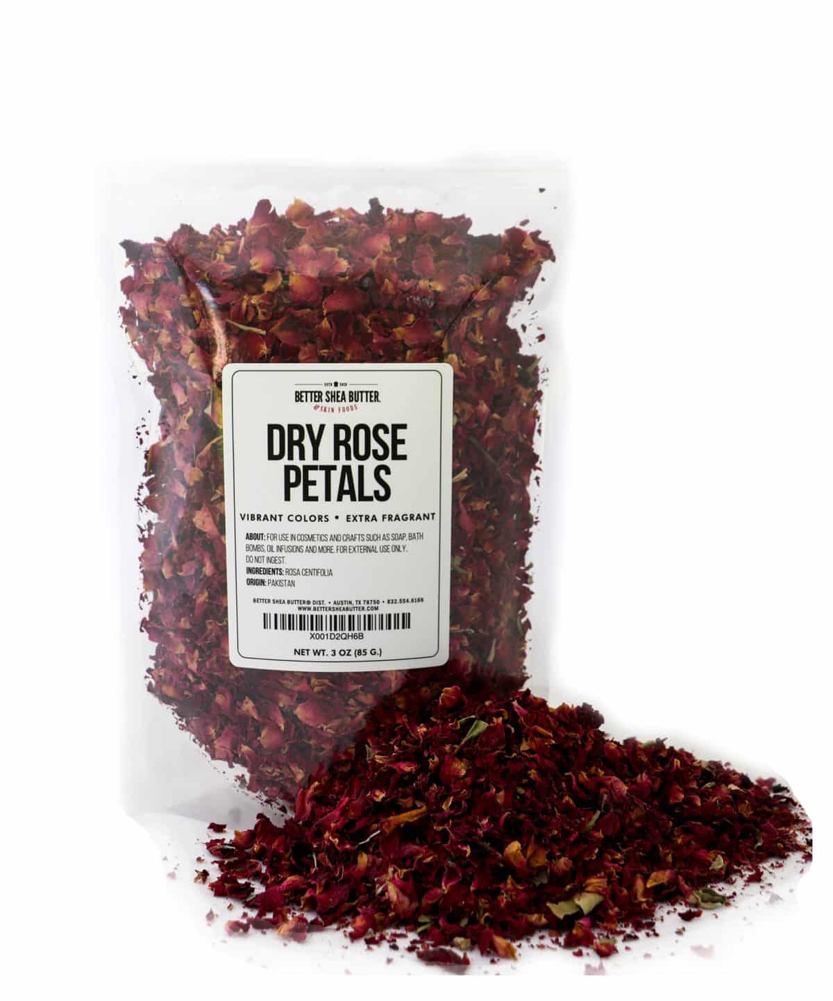 dry rose petals