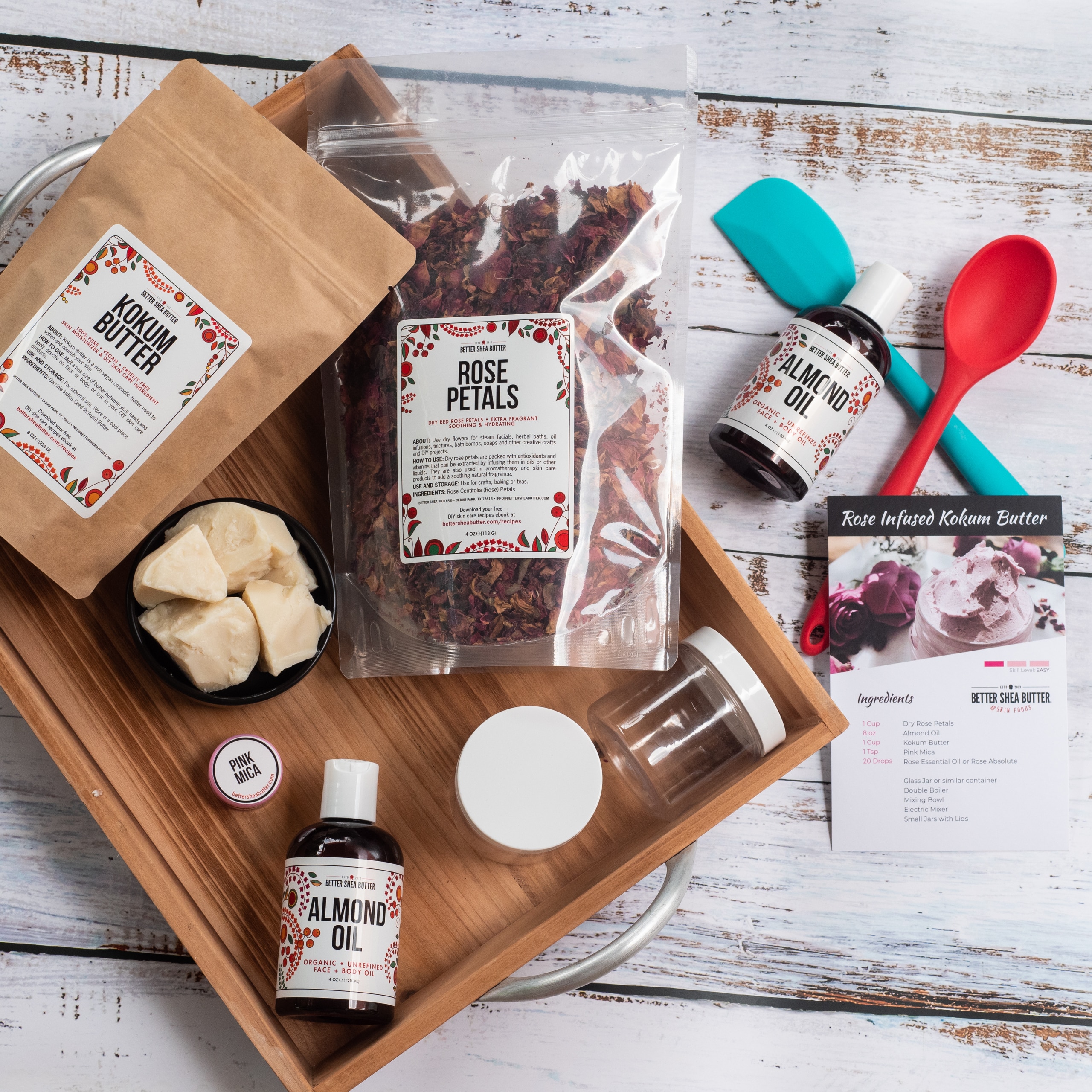 body butter making kit rose body butter