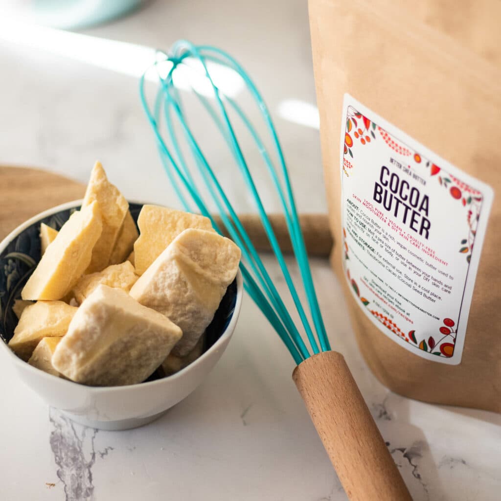 Cocoa Butter Chunks in a bowl