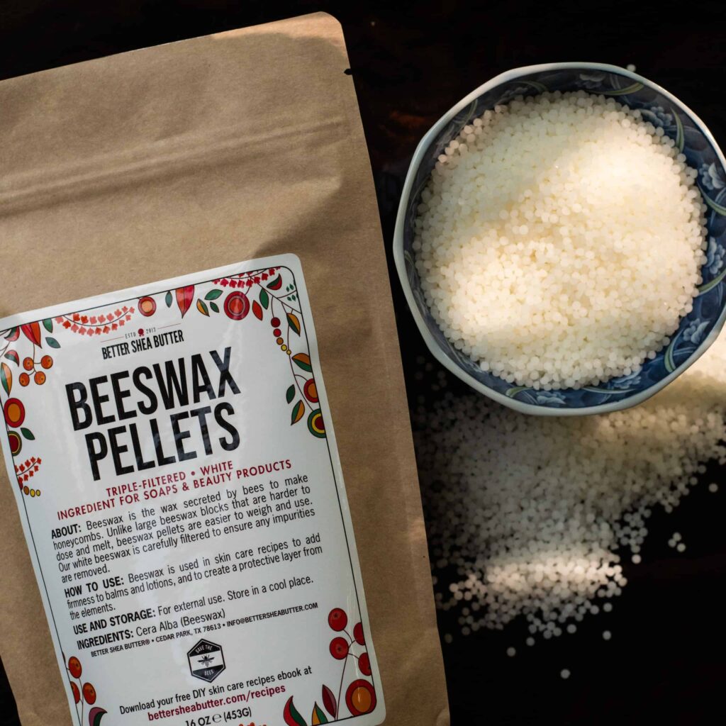 white beeswax pellets